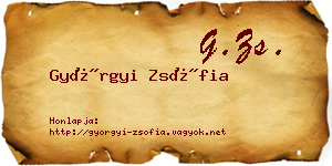 Györgyi Zsófia névjegykártya
