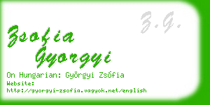 zsofia gyorgyi business card